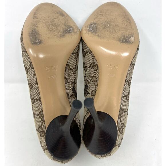Gucci Vintage GG Monogram Brown Stiletto Booties – Size 9.5B - Picture 11 of 12